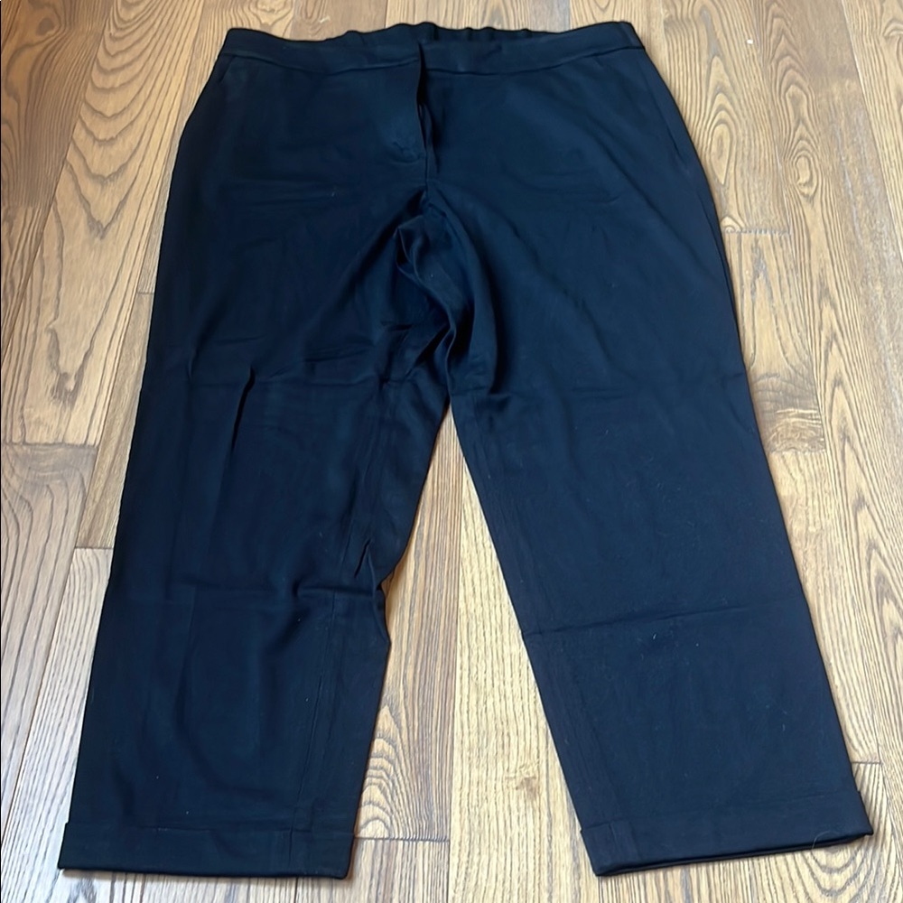 Talbots Black Dress Pants Flat Front Full Length